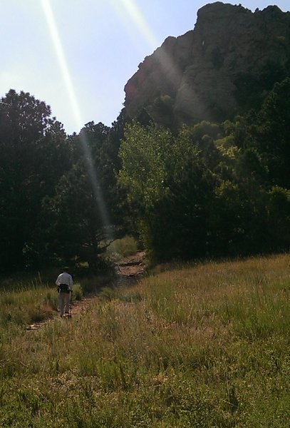 Starting up the Mount Sanitas Trail