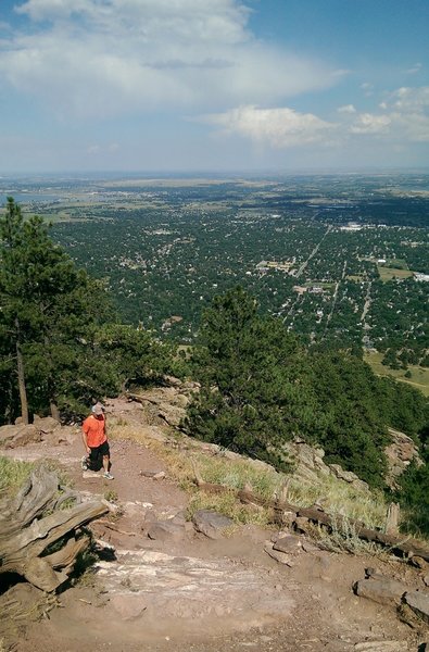 Views east over the town of Boulder