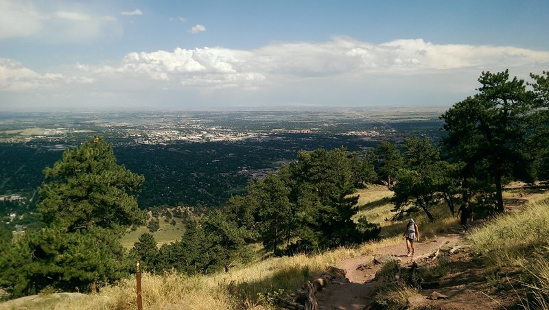 Views from the ridge improve the higher you climb