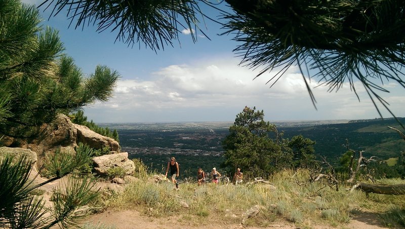 The Mt. Sanitas trail can become crowded