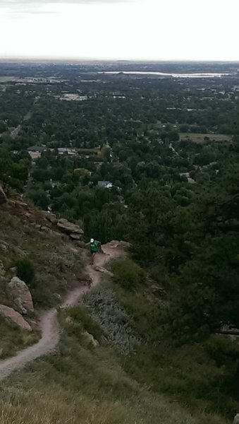 Upper part of Goat Trail clings to the cliff edge in places