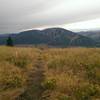 View of Ketchum and Sun Valley ski area from the saddle