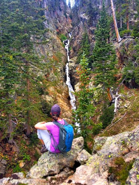 A steep waterfall cleft in Fancy Creek