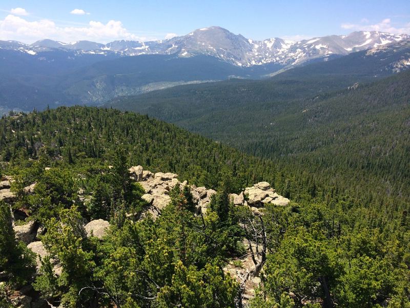 Views opening up of the Indian Peaks