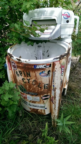 Old fashioned wringer washing machine- official mascot for this trail