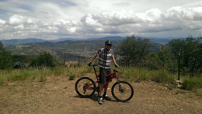 Enjoying the views from the end of Outlook Trail