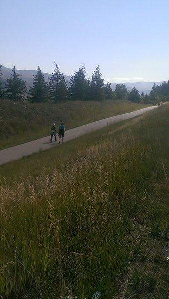 Walking up-valley (east) on the Eagle Valley Paved Path