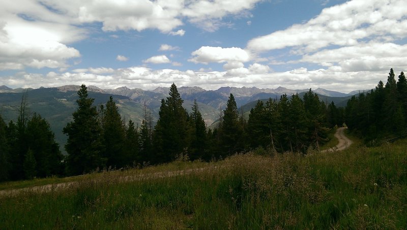 Views eastwards towards the Gore Range