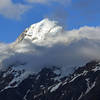 Mount Cook rising up out of the Hooker Valley.