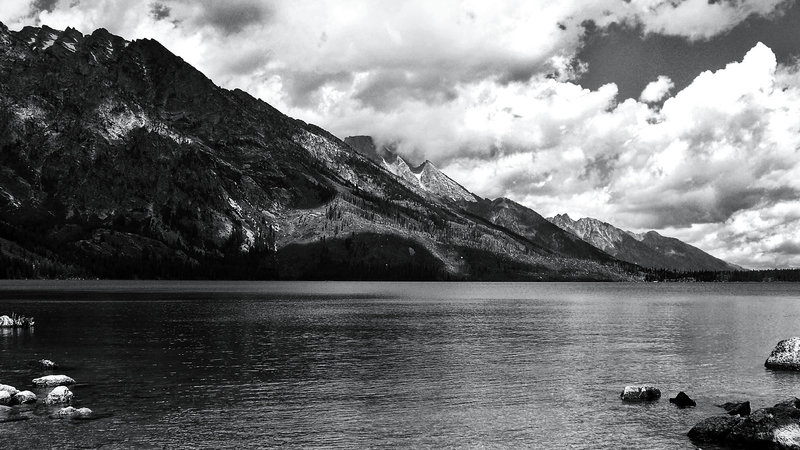 Looking across Jenny Lake to Rockchuck Peak (11,081').