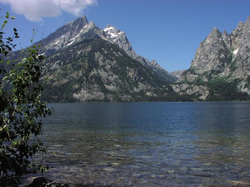 View of Cathedral Group and Cascade Canyon from Jenny Lake.
<br>

<br>
Image by the National Park Service (NPS).