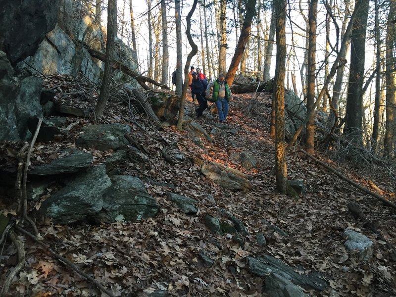 Steep section of the Red Trail.