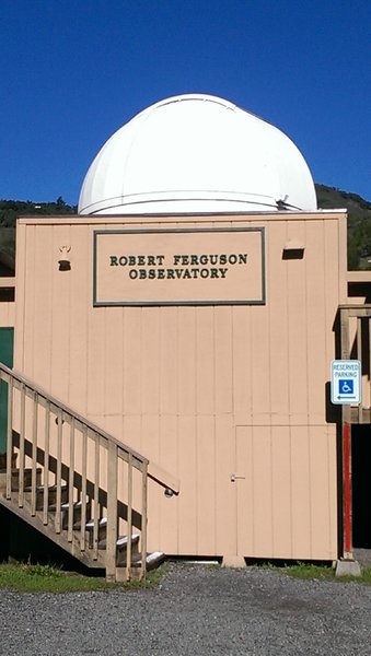 Observatory parking area has pit toilets, picnic benches and drinking fountain