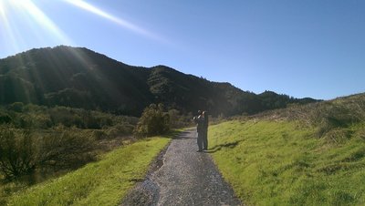 Enjoying the open landscape and views