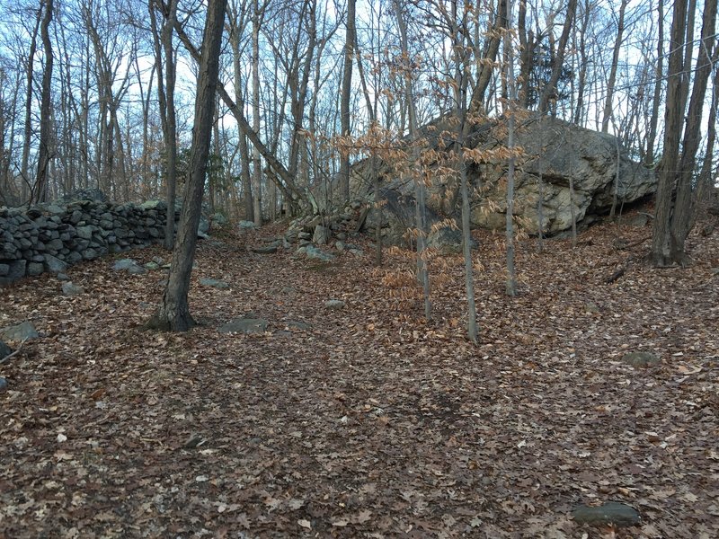A massive granite outcrop on Laurel Trail.