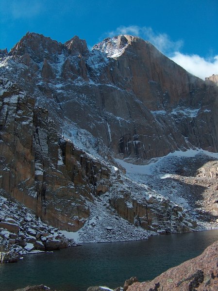 Chasm Lake, Longs Peak, Rocky Mountain National Park, Colorado with permission from Richard Ryer