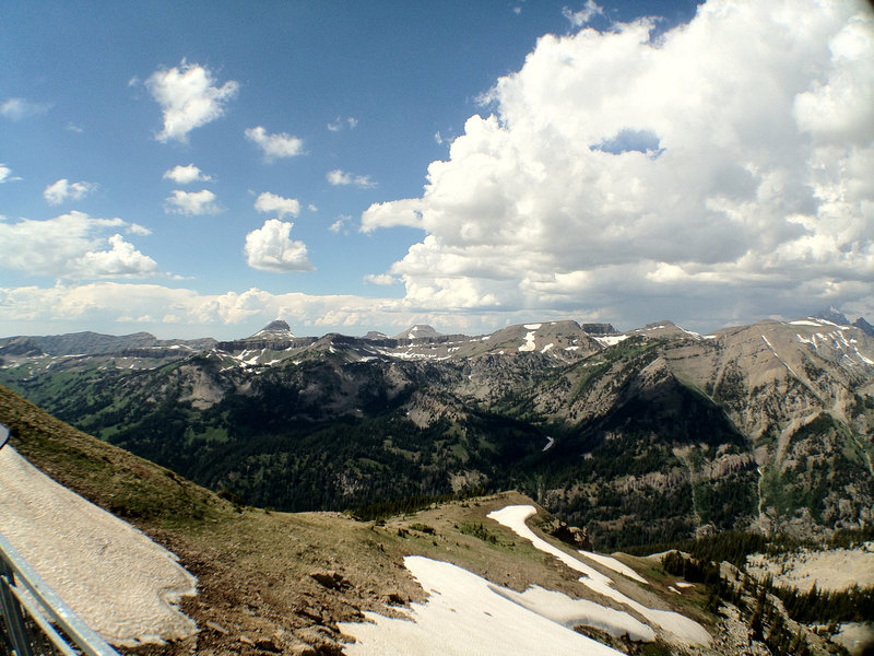 Looking into Grand Teton NP from the Jackson Hole Tram.