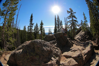 Gabriel and Alex on the trail.