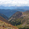 Looking west from Bighorn Pass towards Mount of the Holy Cross.