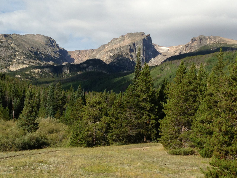 Looking up at the Moraines