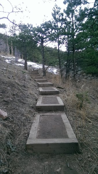 Well built steps on the Sunshine Canyon Trail