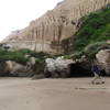 Sandstone formations on Sculptured Beach