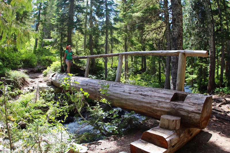 Log Bridge on Soleduck River Trail