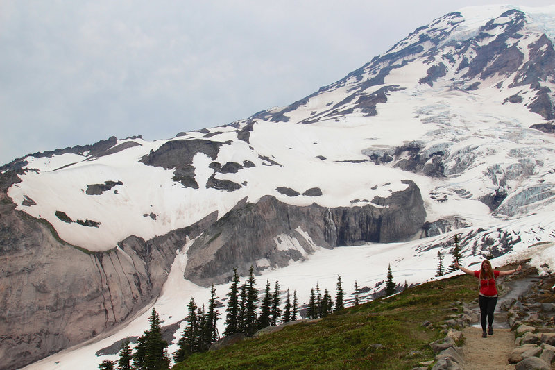 Actual size of Marlena and Mount Rainier