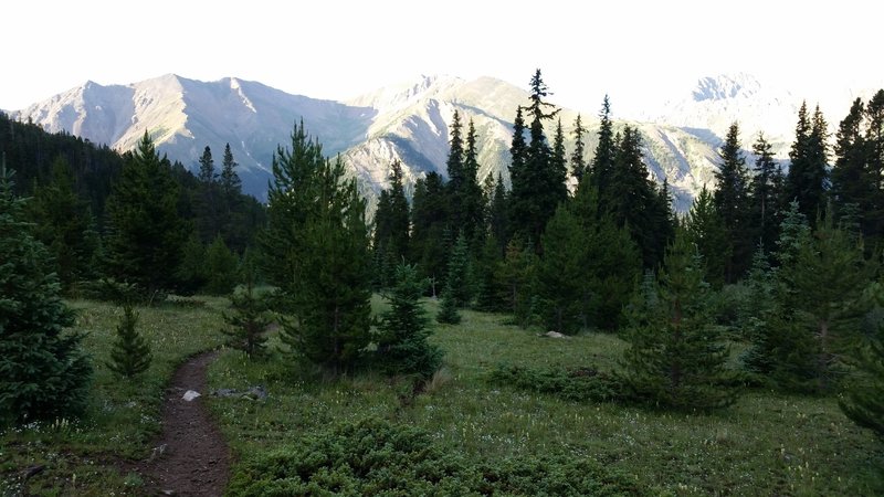 Looking back down the Black Cloud trail