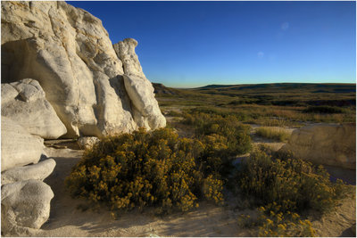 Open fields set to the tune of smooth painted rock.
