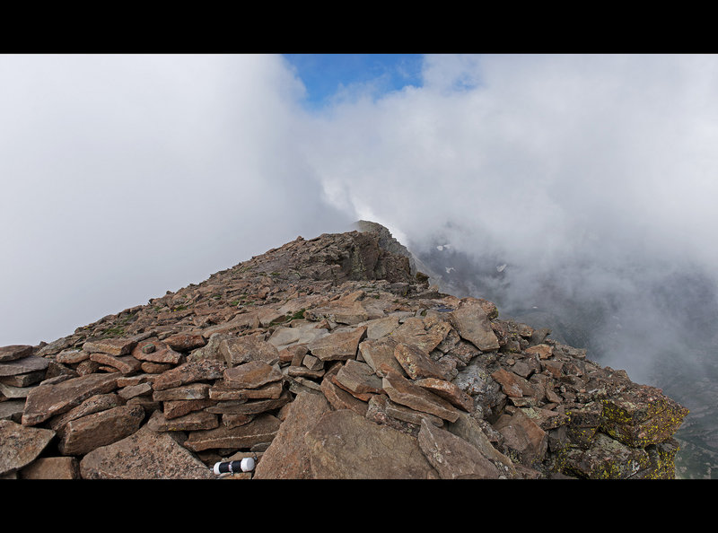 Humboldt Peak Summit on a cloudy day.