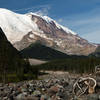 The slopes of Mount Rainier as seen from the White River.