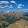 View from Mt. Massive's summit on a summer day.