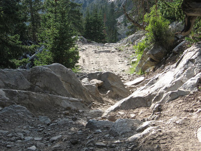 One of the "Jaws" obstacles. No, your car probably can't clear it.
