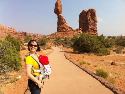 The paved portion of Balanced Rock Trail