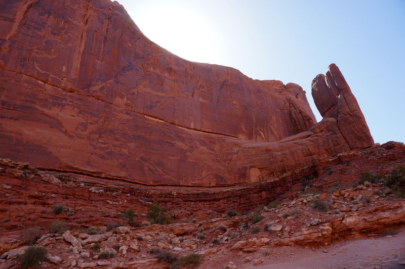 Park Avenue Trail threads a spectacular canyon in Arches National Park