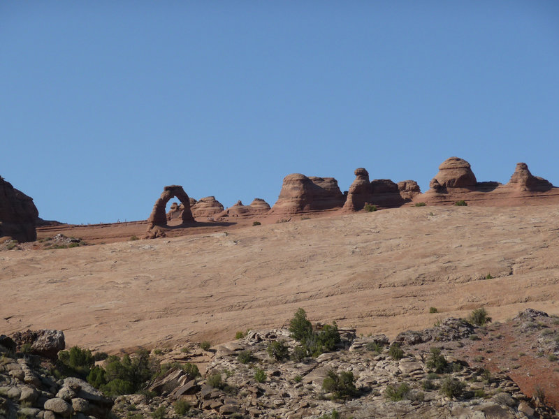 Delicate Arch view from the close, parking lot viewing platform