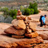 Cairns to follow on the way up the Delicate Arch Trail