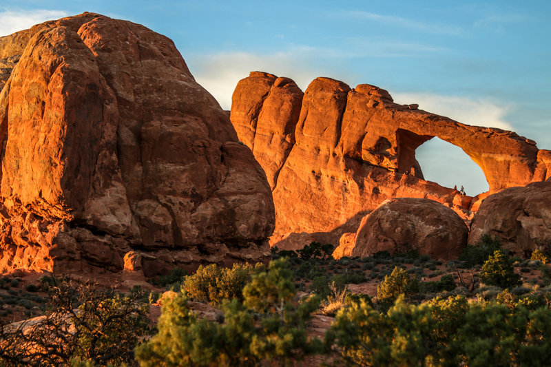 Sunset at Skyline Arch