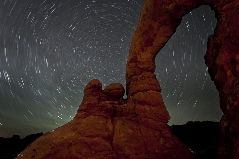 Turret Arch with star trails