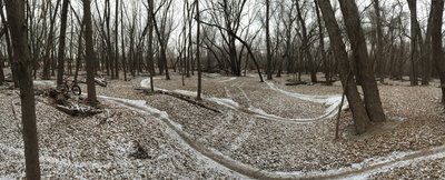 Shows just how twisty and tight the south end of Trail E is.