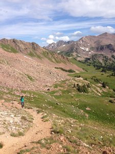 Heading up Eccles Pass
