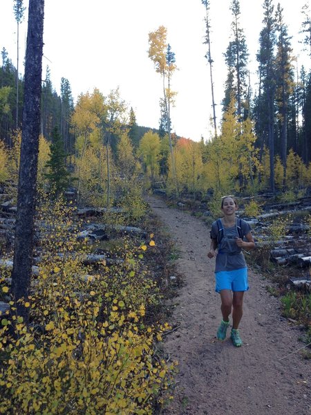 Making it look easy!  On the Peaks Trail