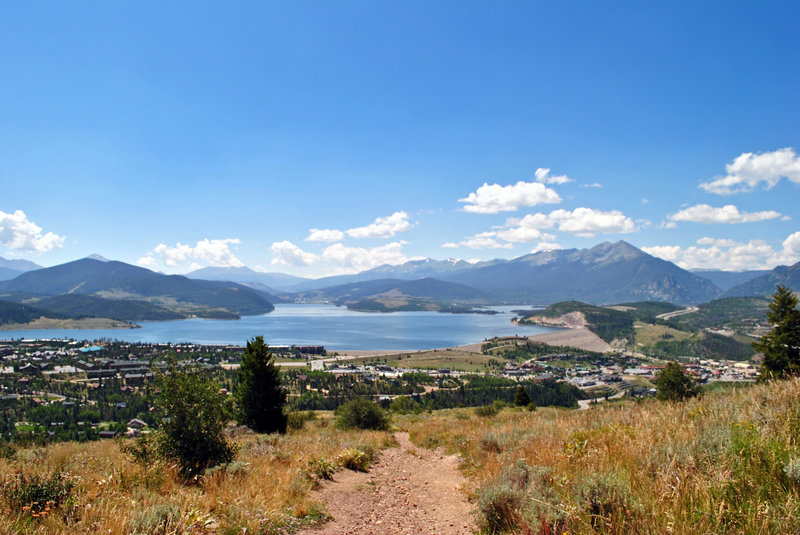 Looking south towards Dillon Reservoir at what I just ran up.