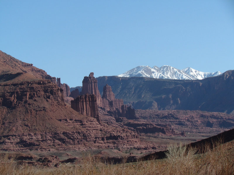 Fisher Towers from a distance.