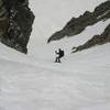 A fun ski down Conundrum Couloir.