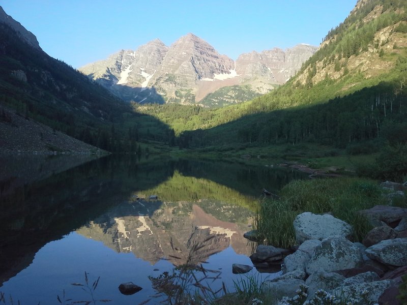 It's obvious why this is the most photographed mountain in Colorado. Amazing way to start a run.