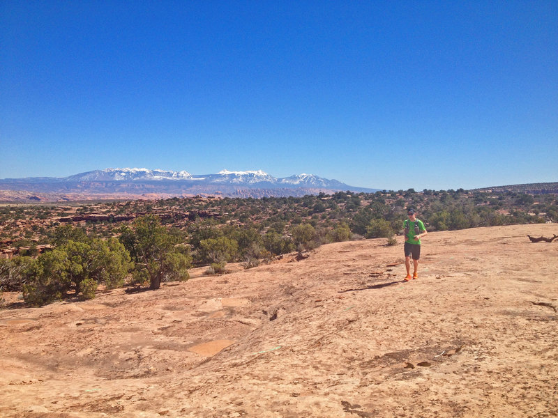 Running on Getaway Trail slickrock