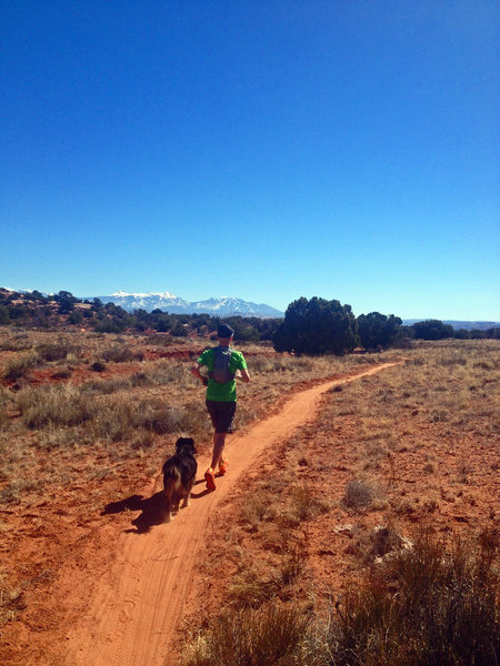 Running on nice sandy Bull Run Trail (Magnificent 7 Trail)