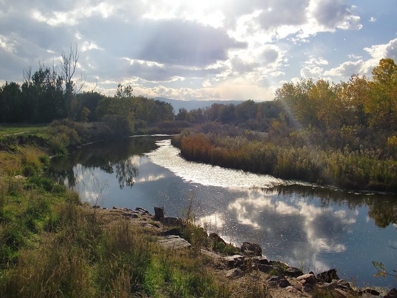 Looking southwest along the S Platte River